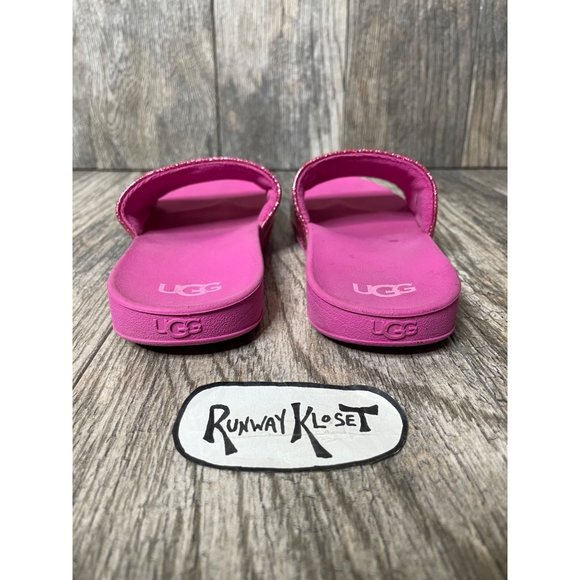 UGG Glitter Pink Slide Sandals Big Kids Size 4 1116688K - Picture 4 of 11